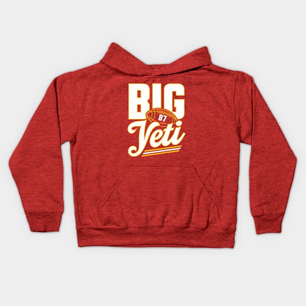 Kansas City Travis Kelce Big Yeti Kids Hoodie by GraciafyShine